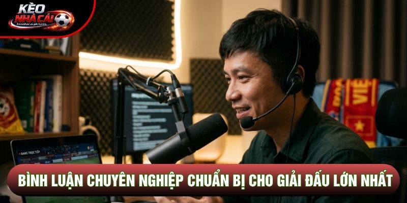 Bình luận chuyên nghiệp chuẩn bị cho giải đấu lớn nhất Bình luận chuyên nghiệp chuẩn bị cho giải đấu lớn nhất